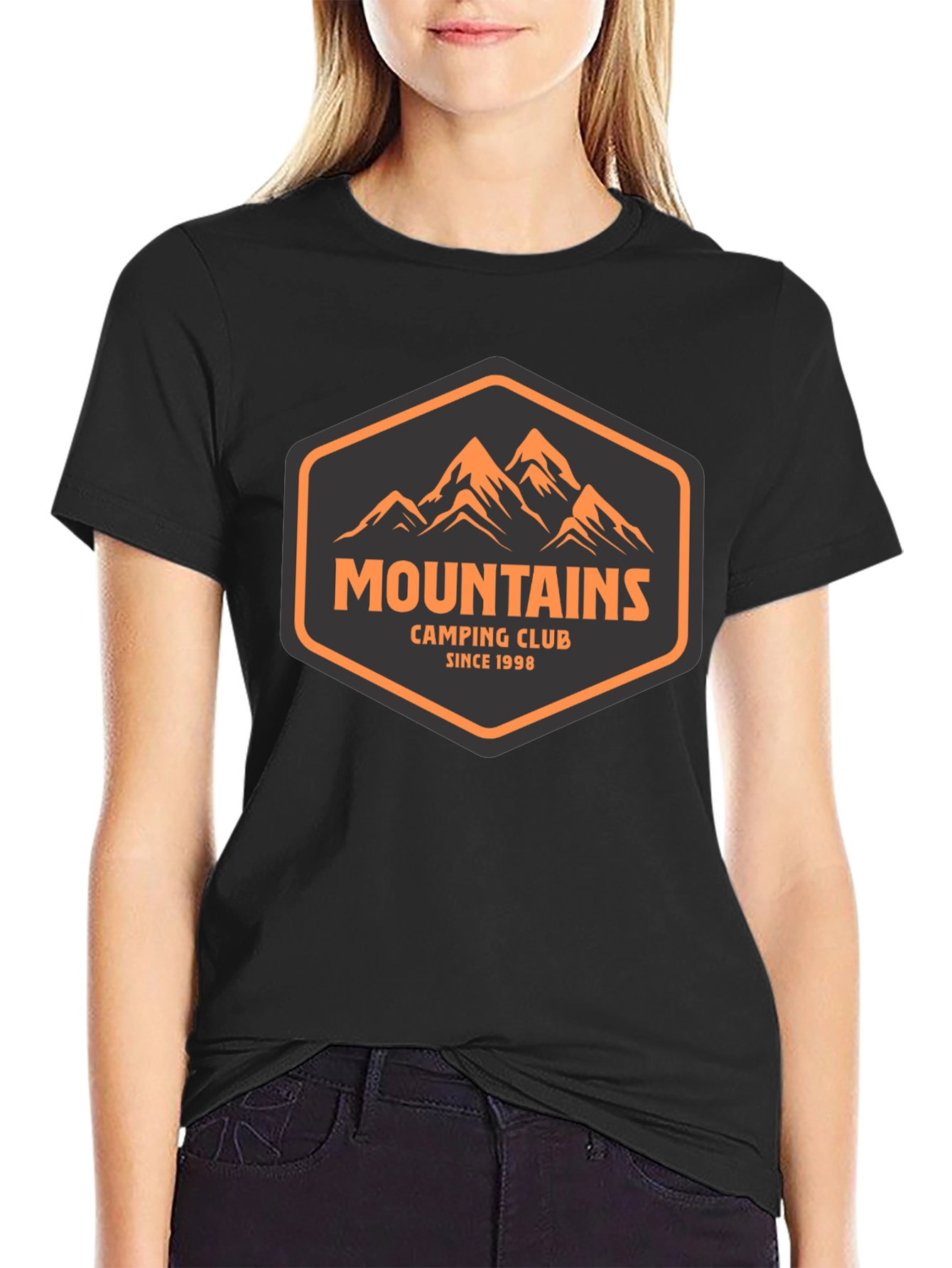 Mountains Camping Club Tee - Black