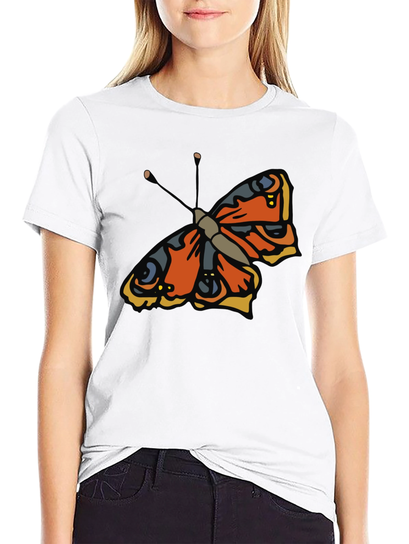 Butterfly Graphic Black T-Shirt