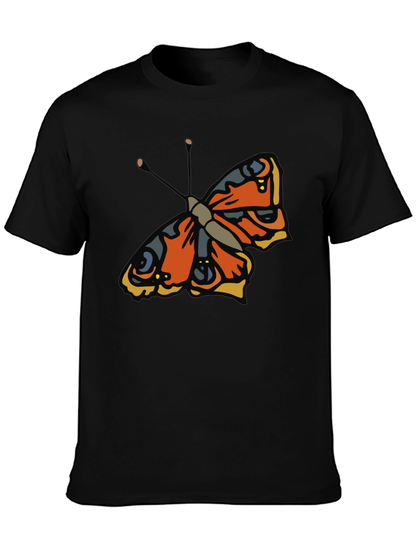 Butterfly Graphic Black T-Shirt