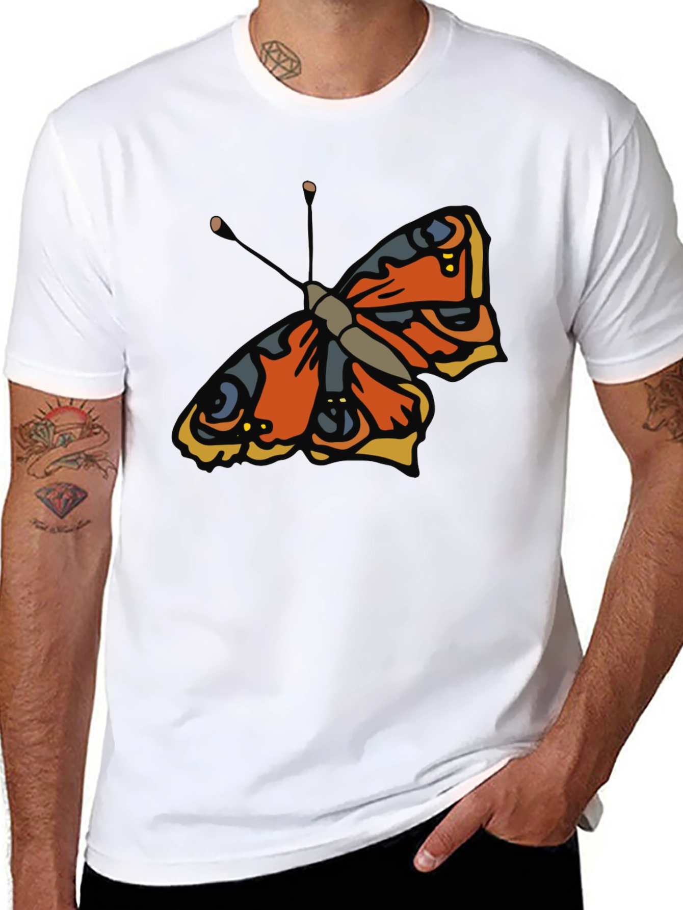 Butterfly Graphic Black T-Shirt