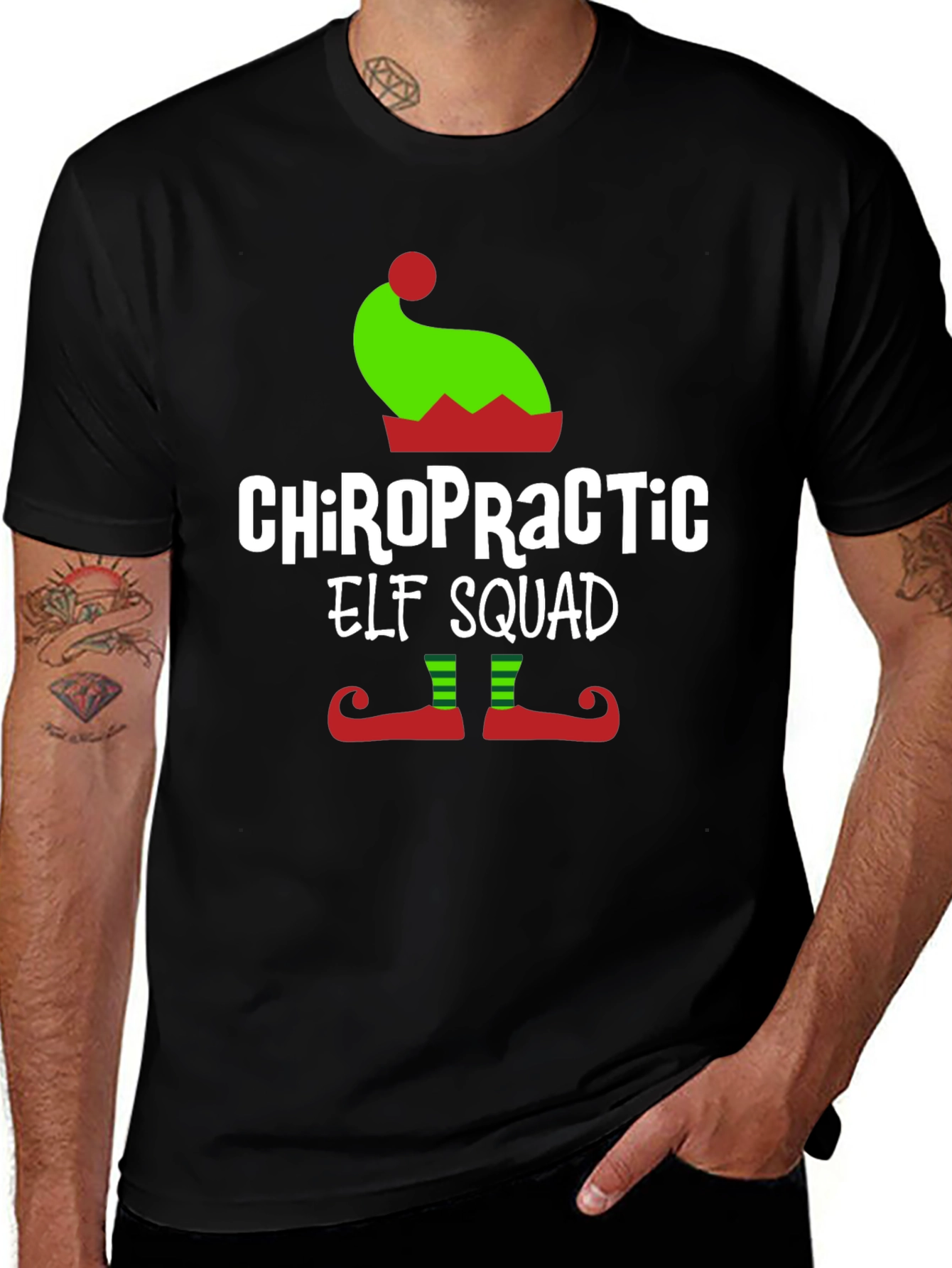 Chiropractic Elf Squad T-Shirt - Holiday Fun