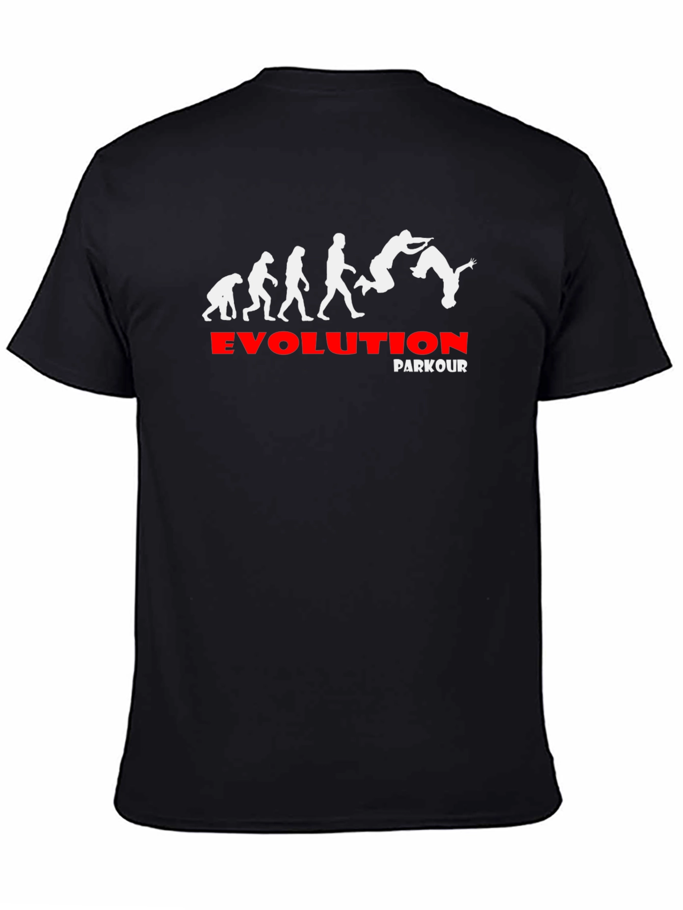 Evolution Parkour Graphic Tee - Black Cotton T-Shirt