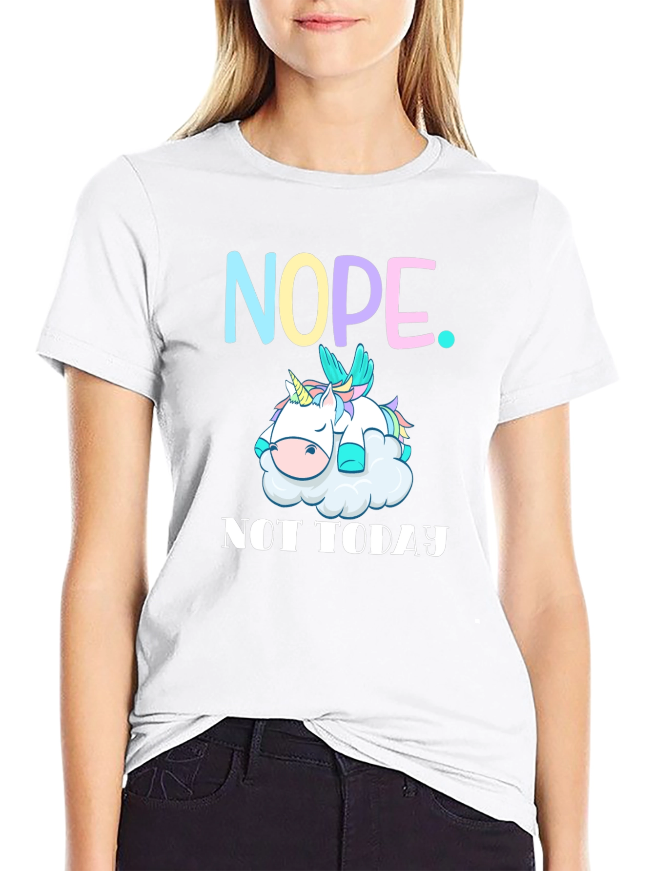Nope Not Today Unicorn Graphic Tee