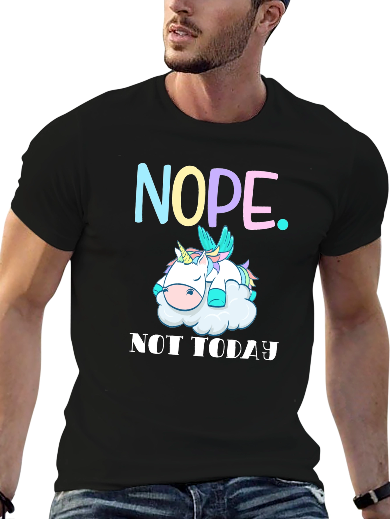 Nope Not Today Unicorn Graphic Tee