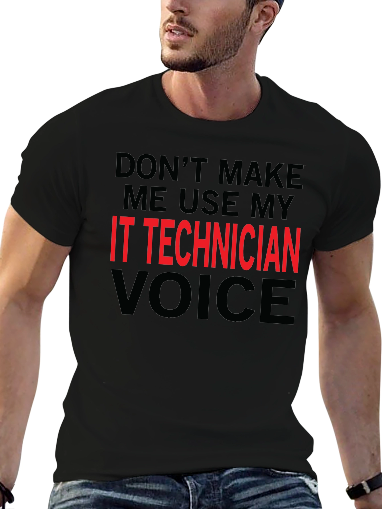 IT Technician Voice Graphic Tee - Black