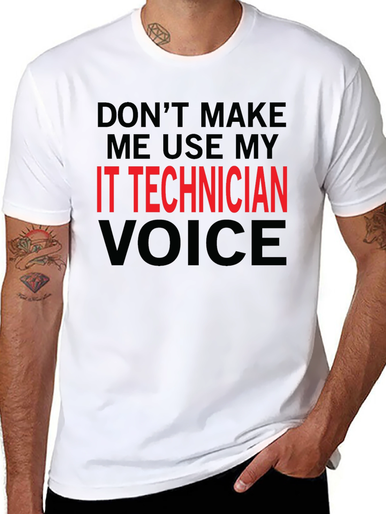 IT Technician Voice Graphic Tee - Black