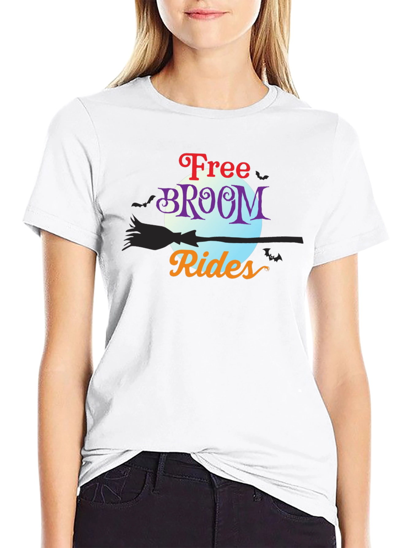 Free Broom Rides Halloween T-Shirt