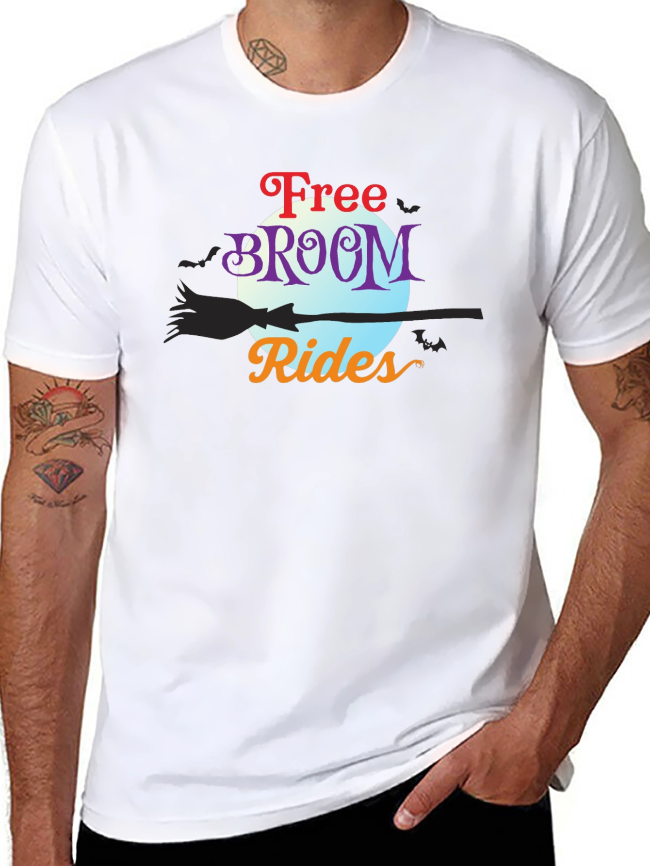 Free Broom Rides Halloween T-Shirt