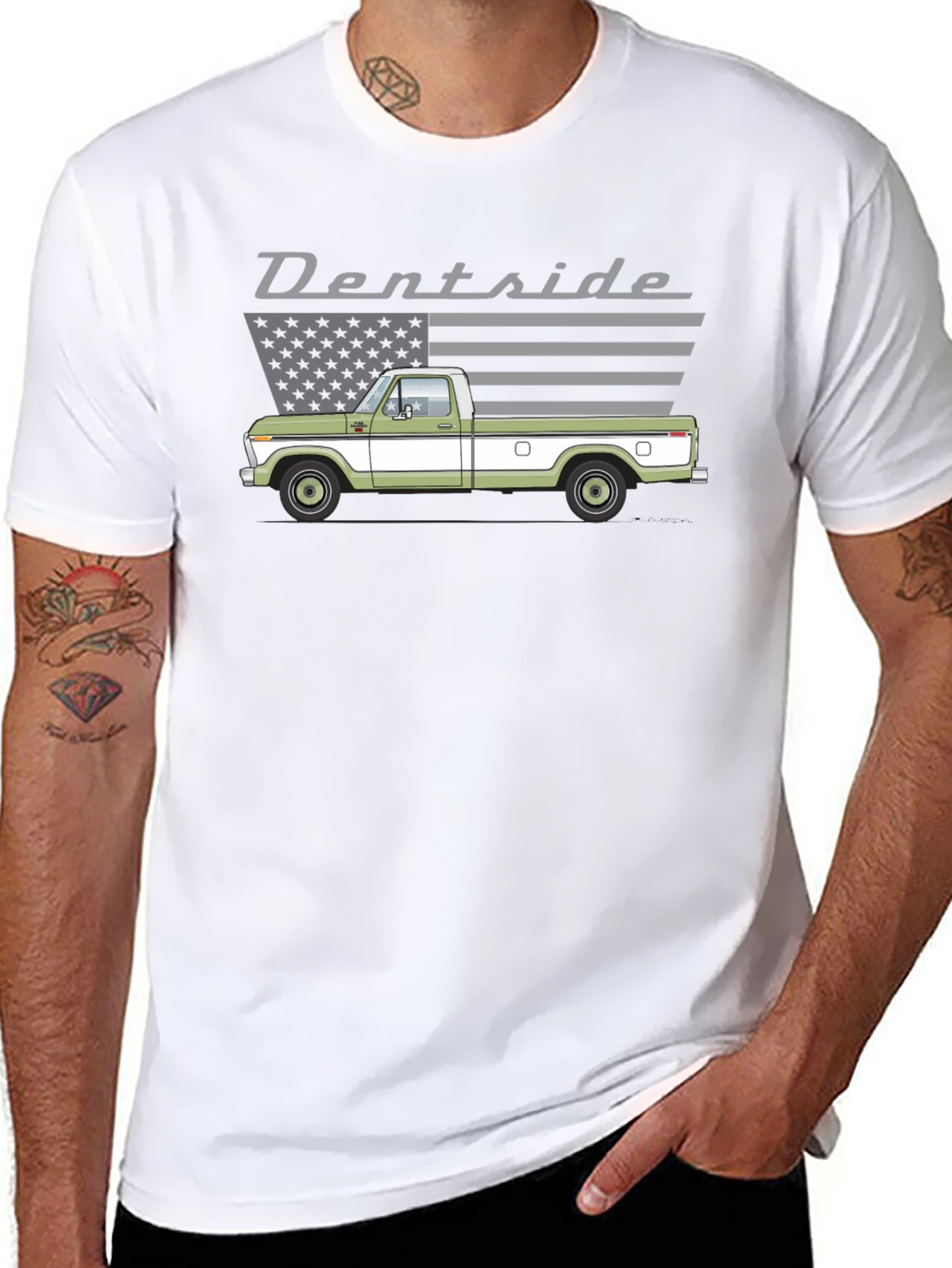Dent Side Truck Graphic T-Shirt
