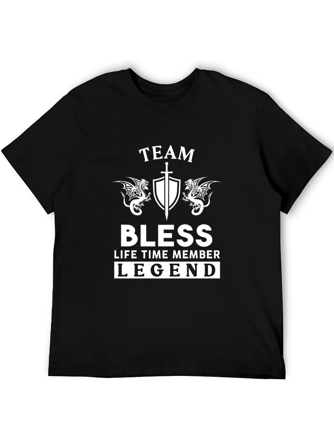 Team Bless Legend Black Graphic Tee Shirt
