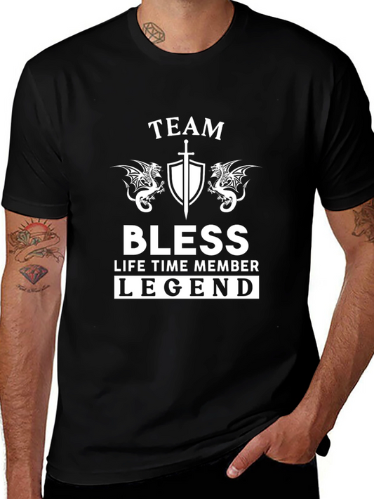 Team Bless Legend Black Graphic Tee Shirt