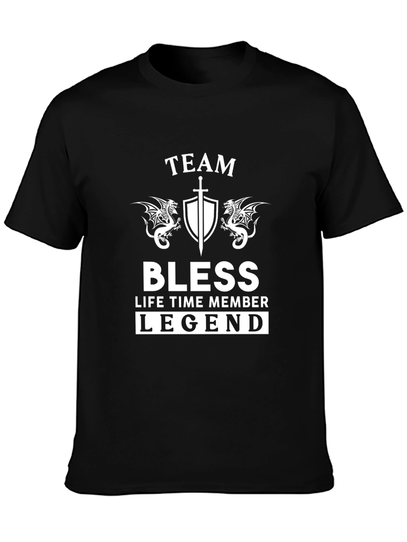 Team Bless Legend Black Graphic Tee Shirt