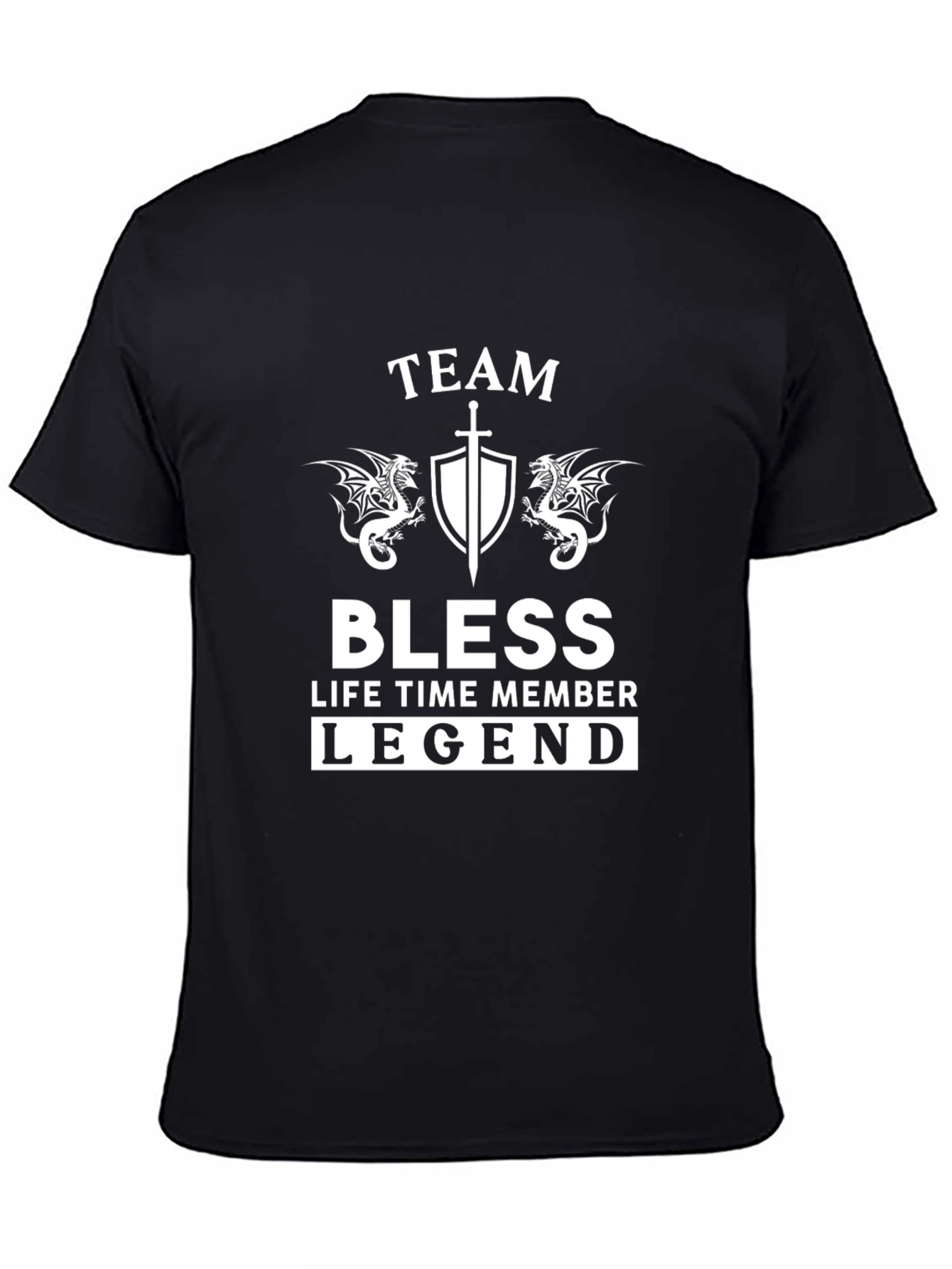 Team Bless Legend Black Graphic Tee Shirt