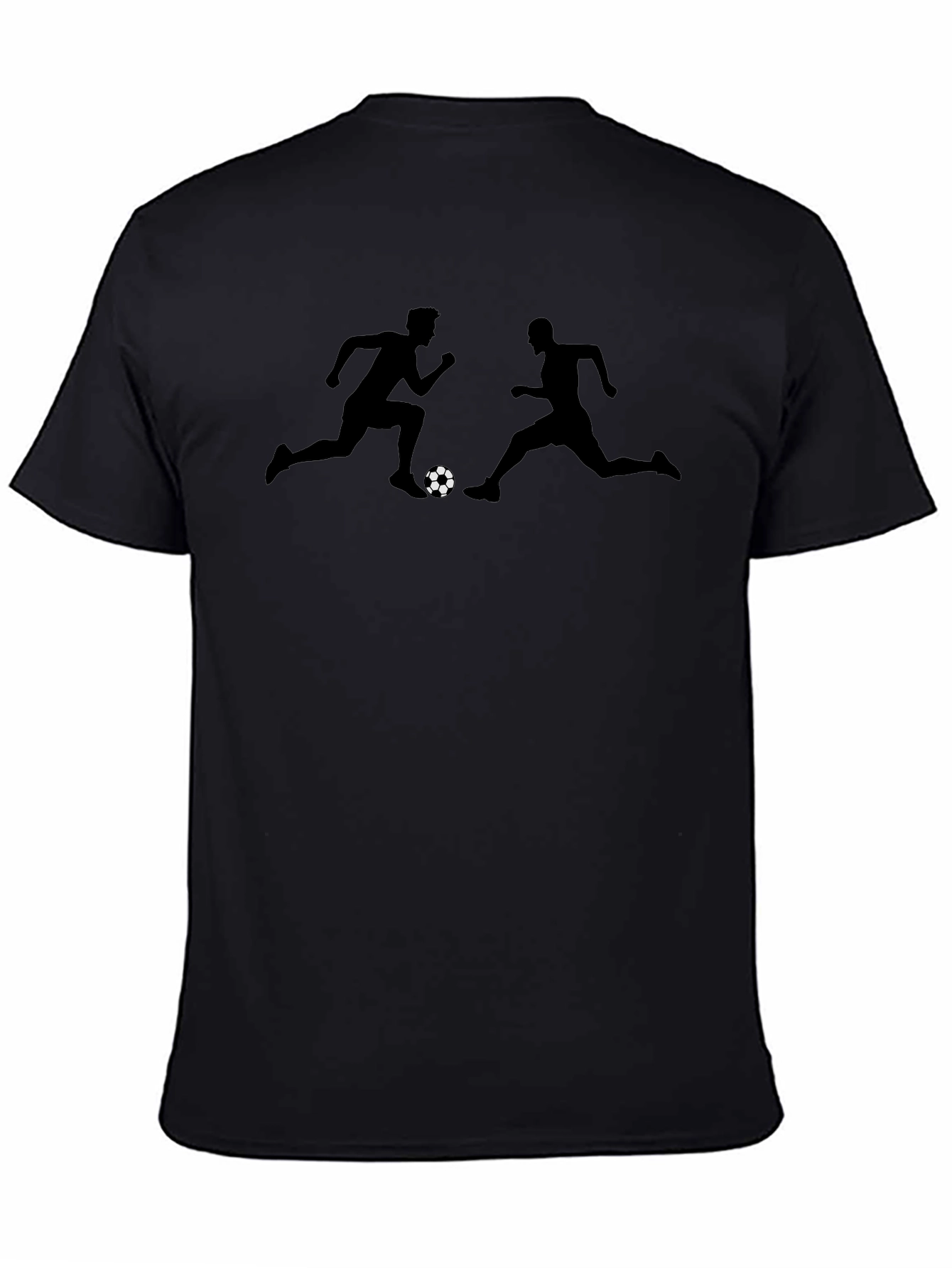 Soccer Silhouette T-Shirt - Black Sporty