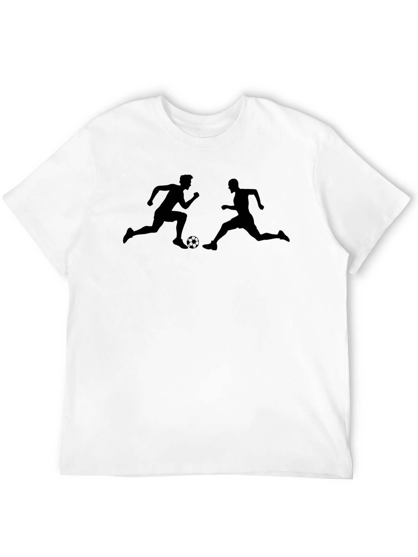 Soccer Silhouette T-Shirt - Black Sporty