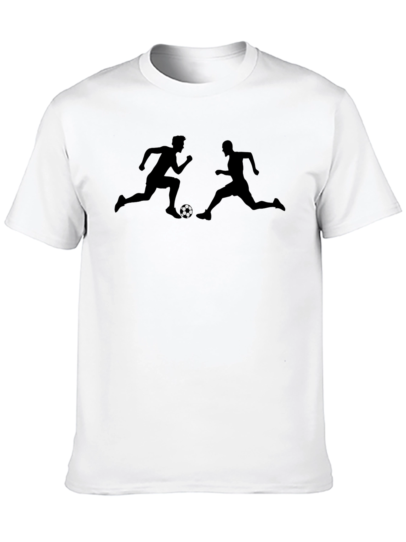 Soccer Silhouette T-Shirt - Black Sporty