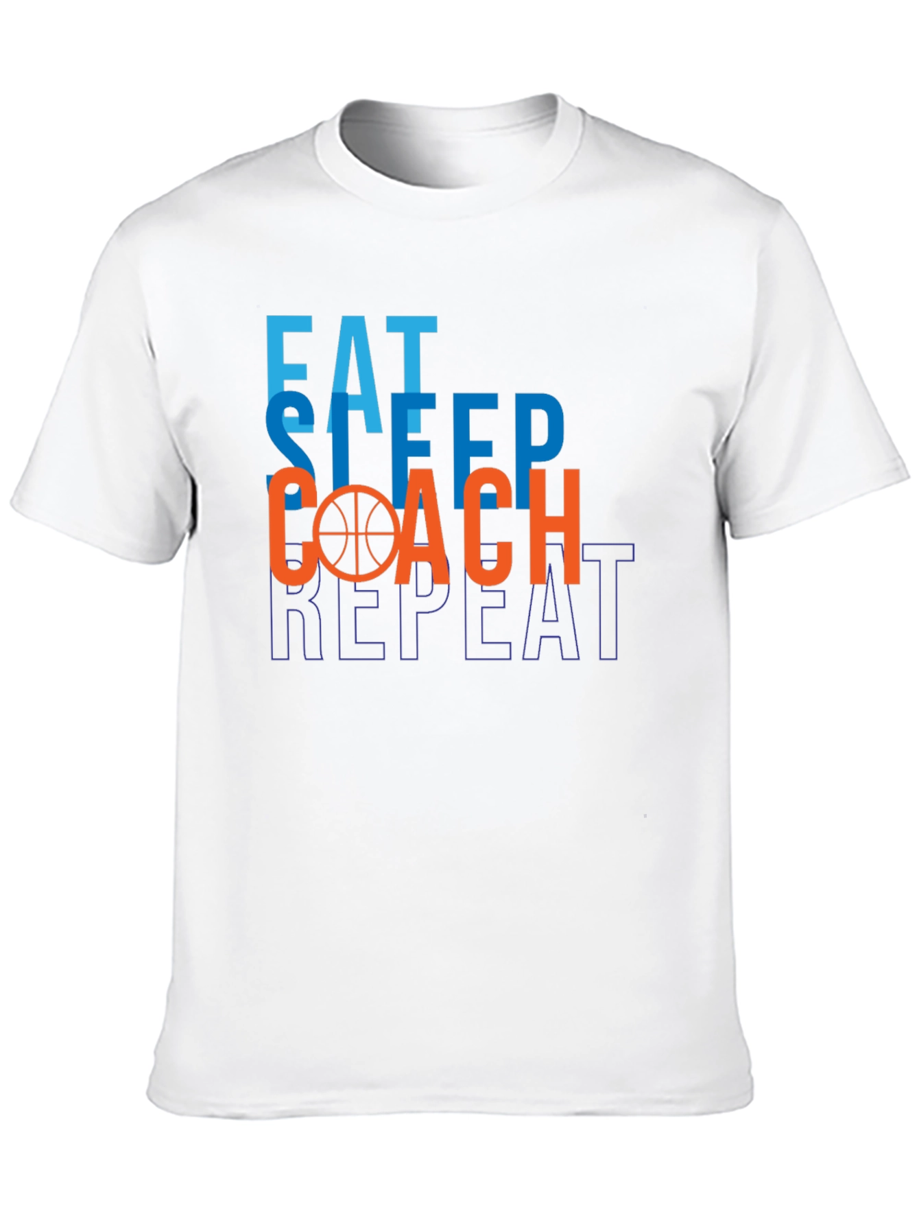 Eat Sleep Coach Repeat T-Shirt Basketball Graphic Tee