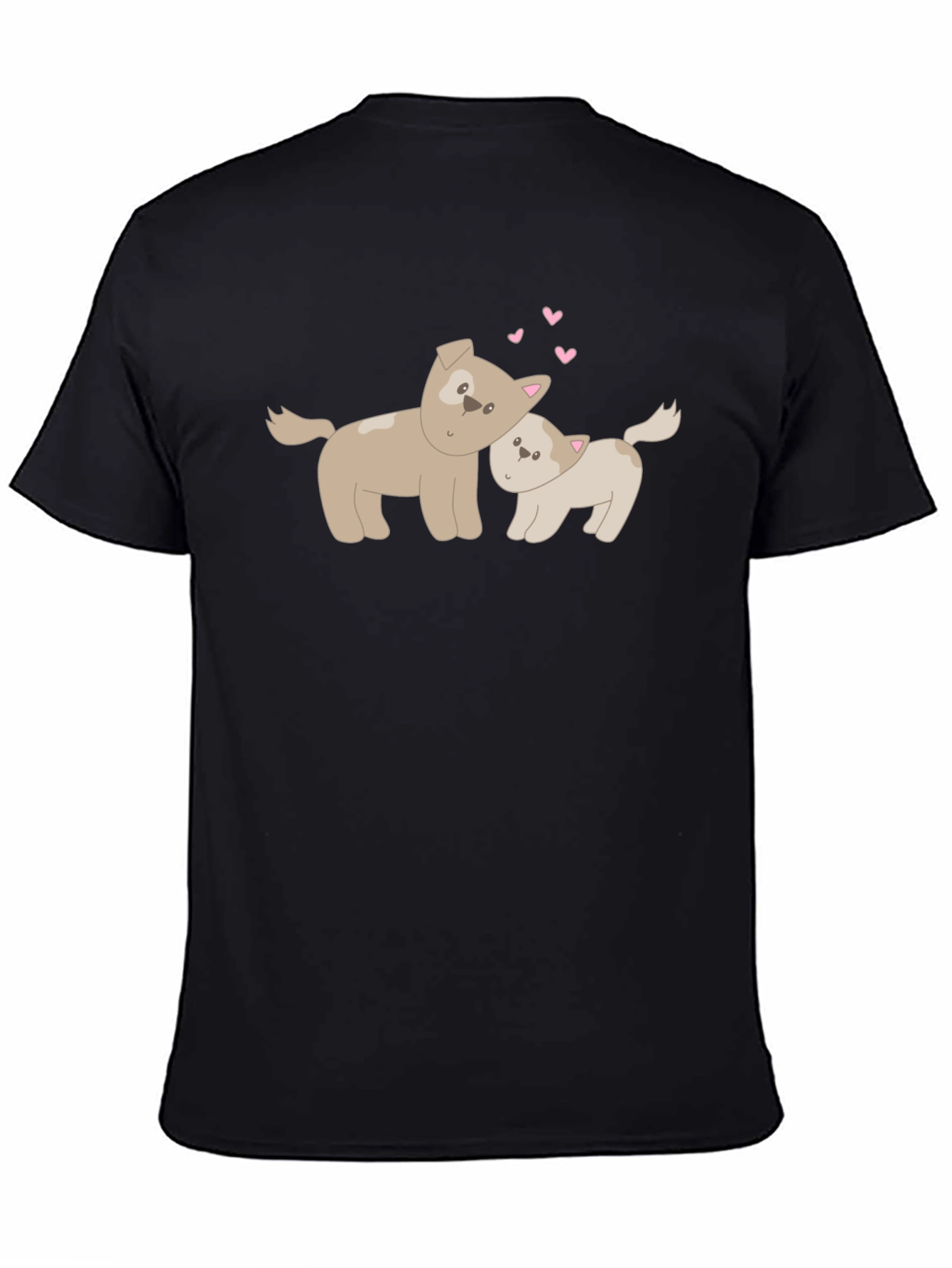 Cute Dogs Black T-Shirt Love Graphic Tee