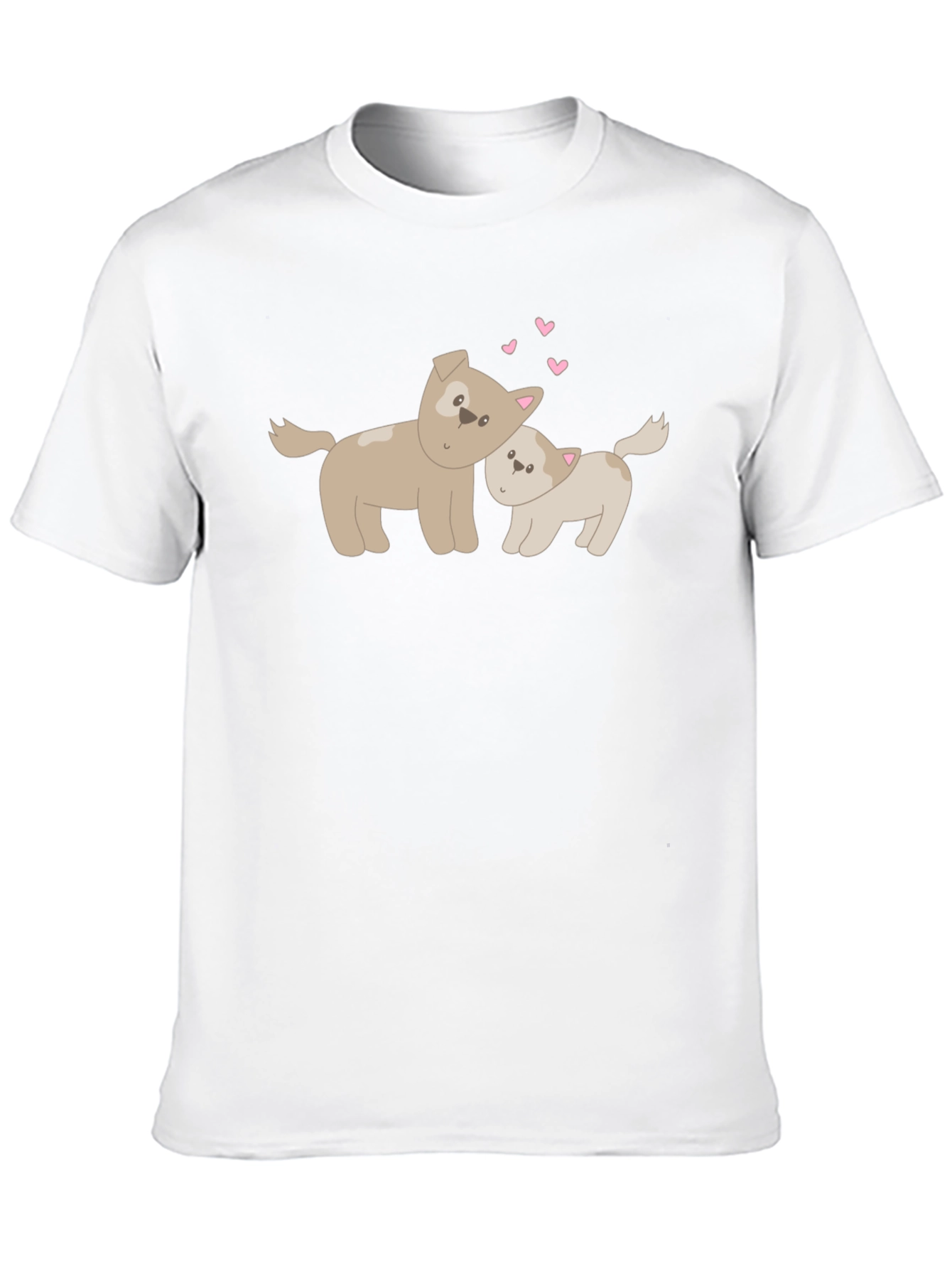 Cute Dogs Black T-Shirt Love Graphic Tee