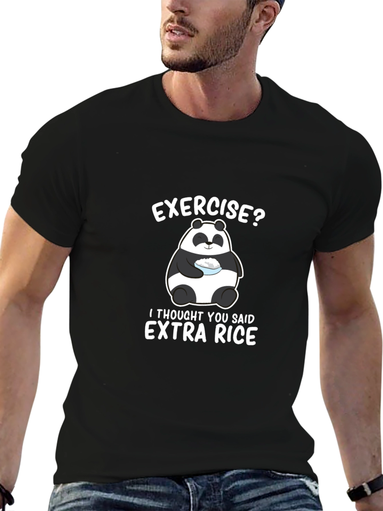 Funny Panda Extra Rice T-Shirt