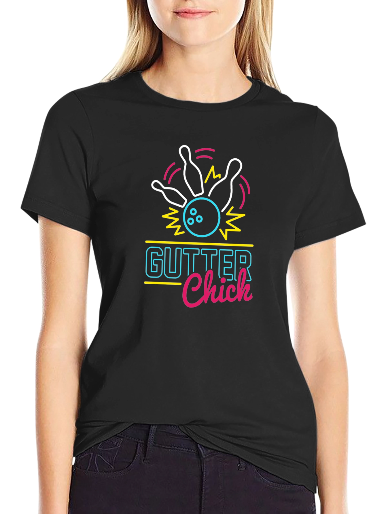 Gutter Chick Neon Bowling T-Shirt