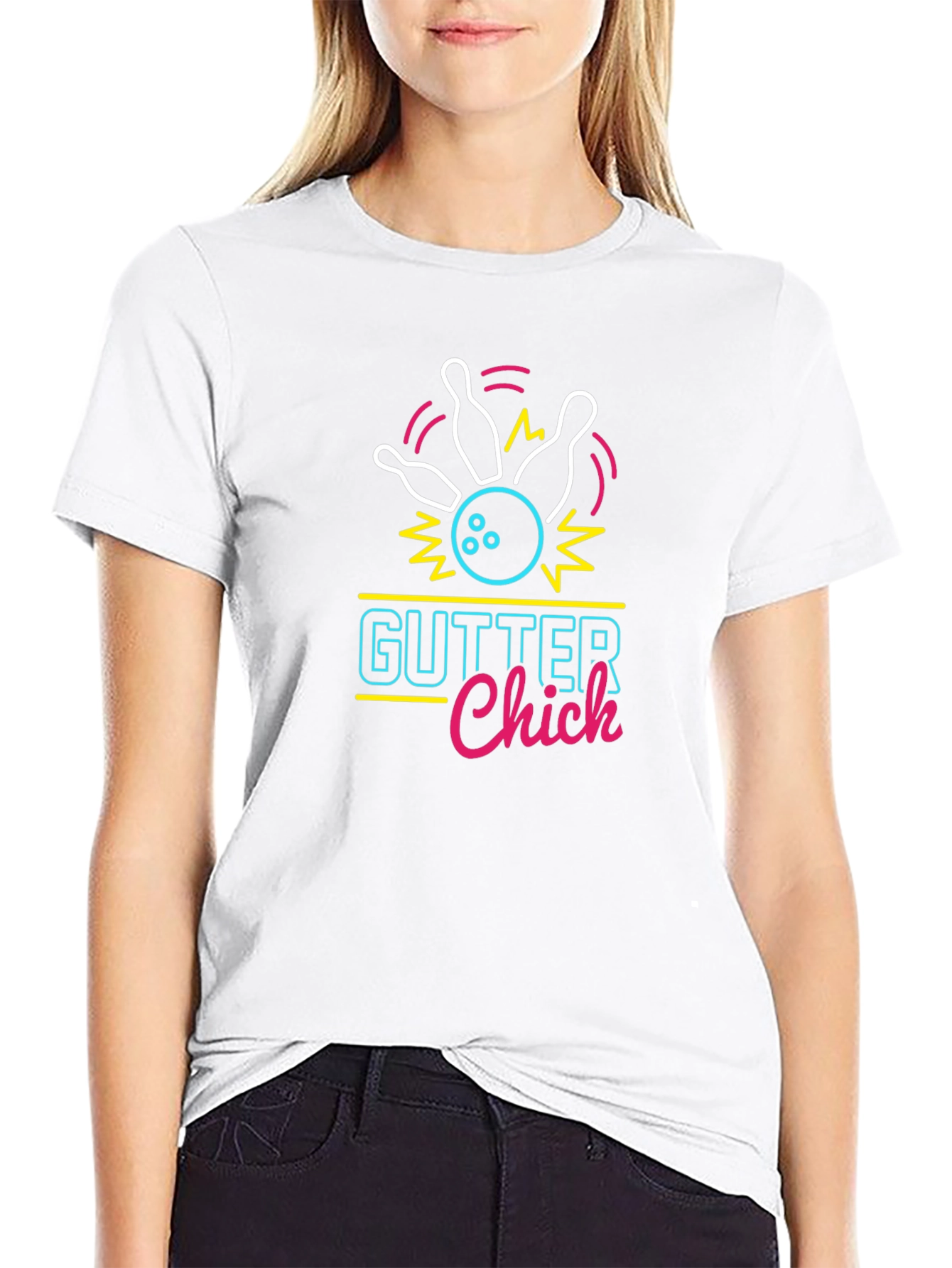 Gutter Chick Neon Bowling T-Shirt