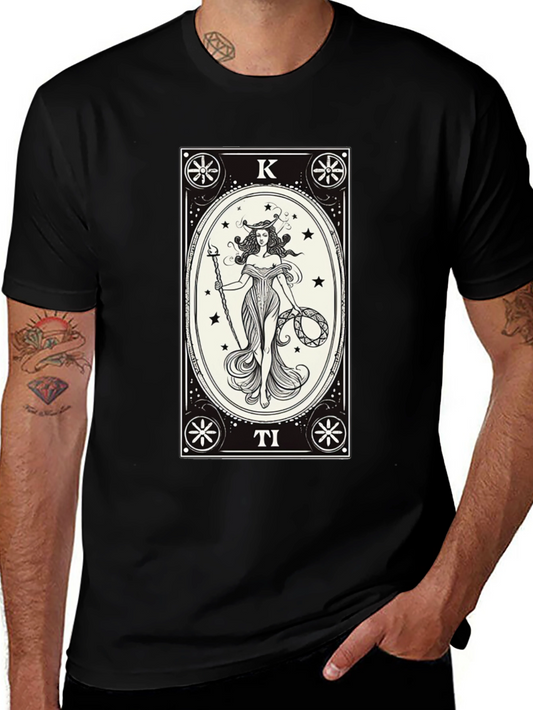 Tarot Card Design Black T-Shirt