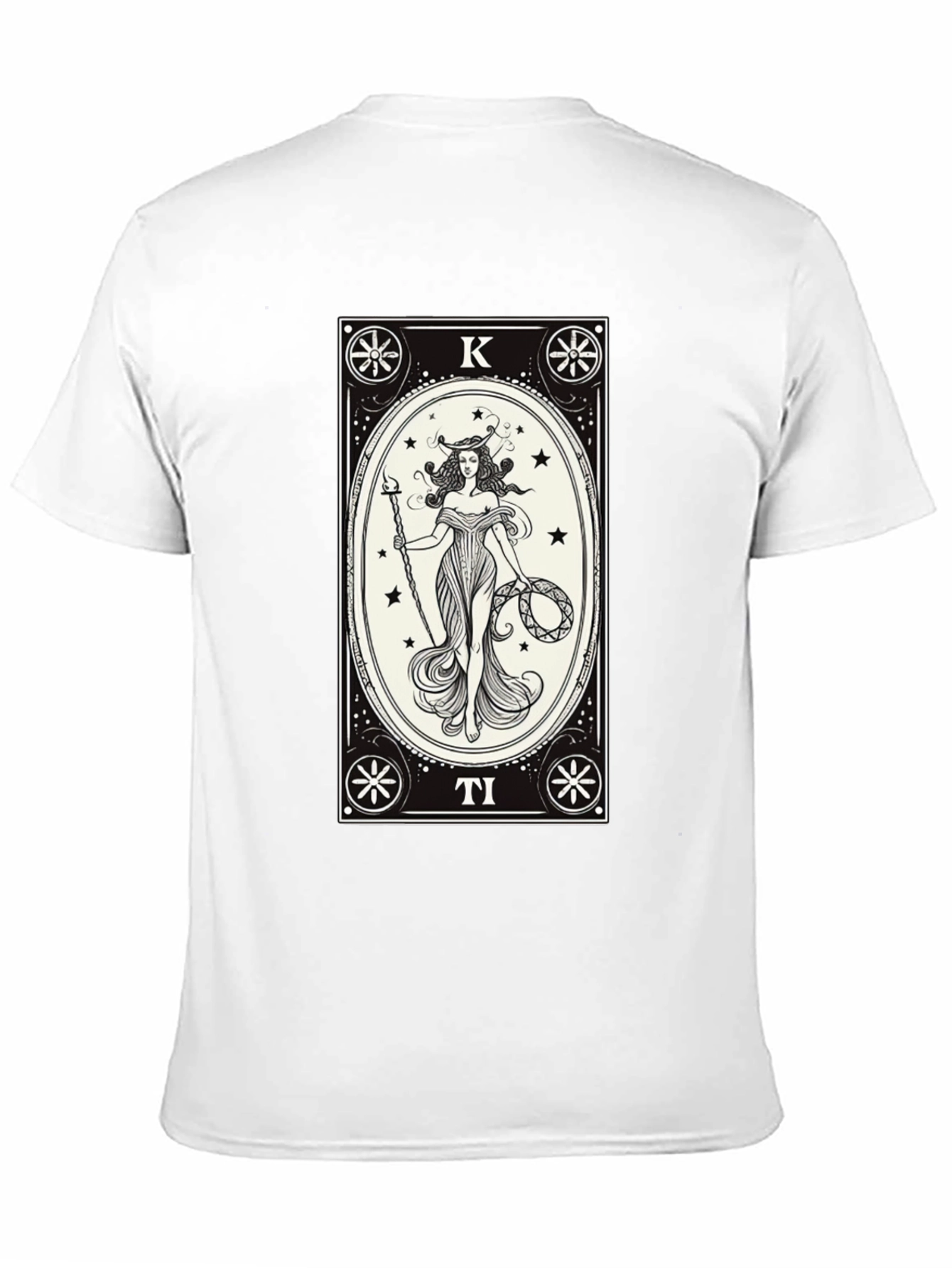Tarot Card Design Black T-Shirt