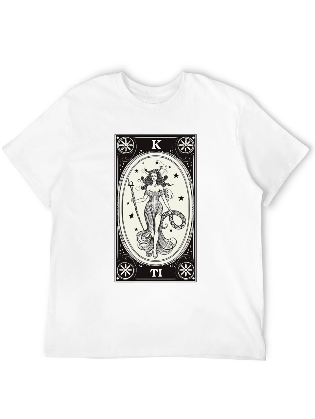 Tarot Card Design Black T-Shirt