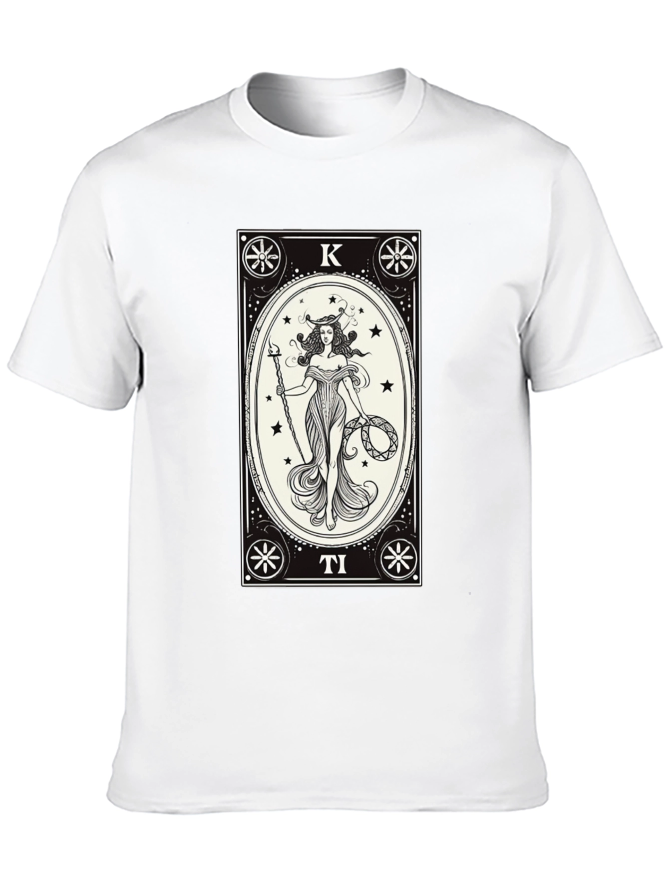 Tarot Card Design Black T-Shirt