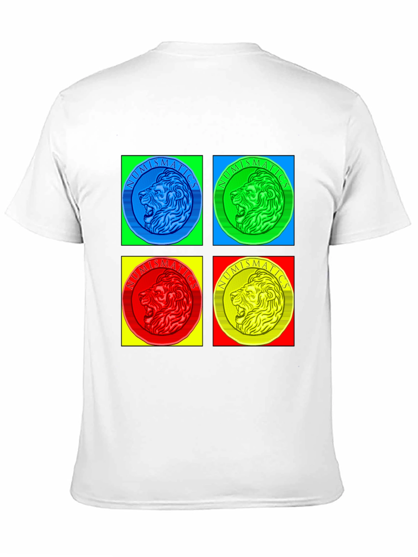 Numismatics Lion T-Shirt - Pop Art Style