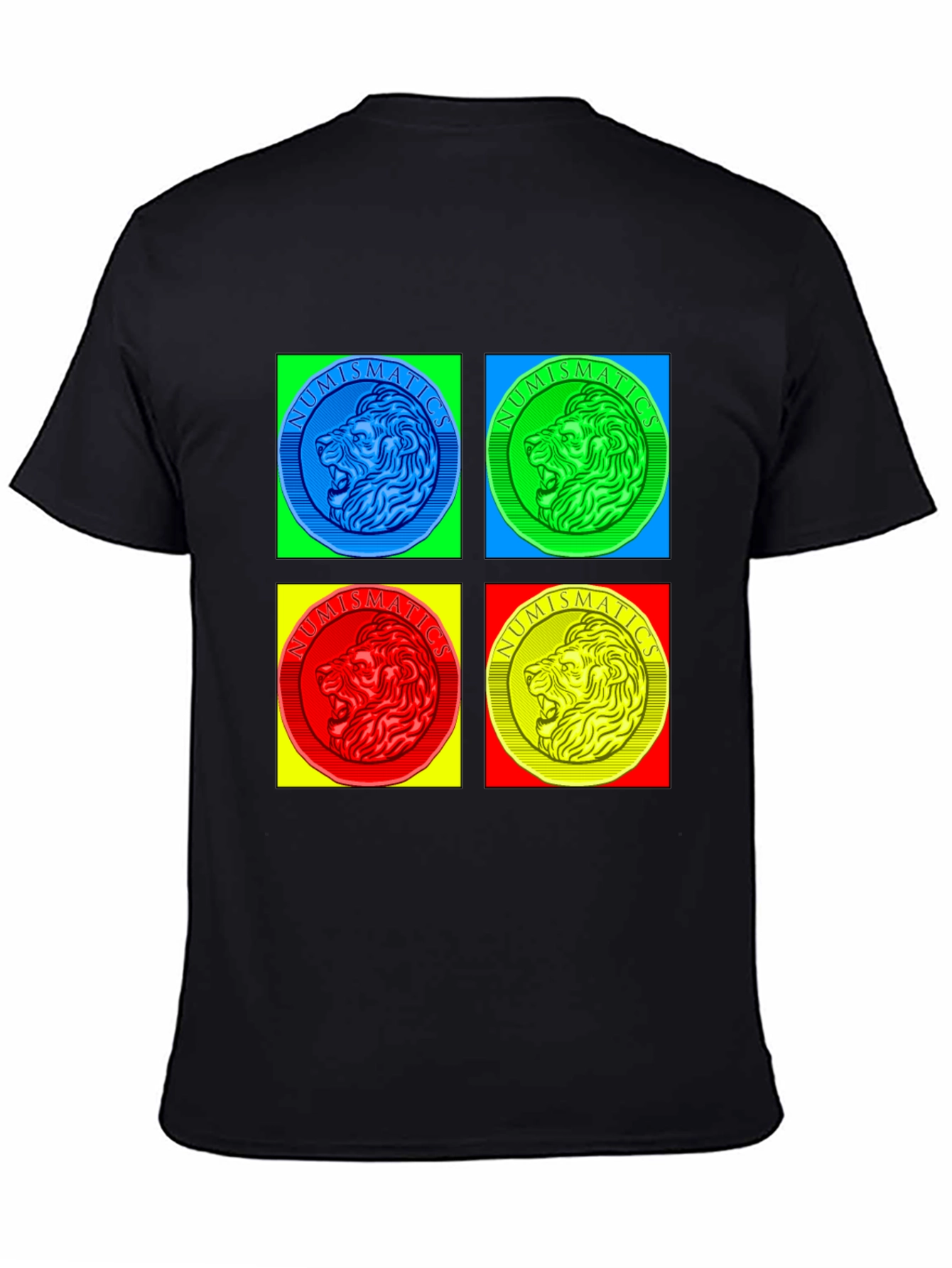 Numismatics Lion T-Shirt - Pop Art Style