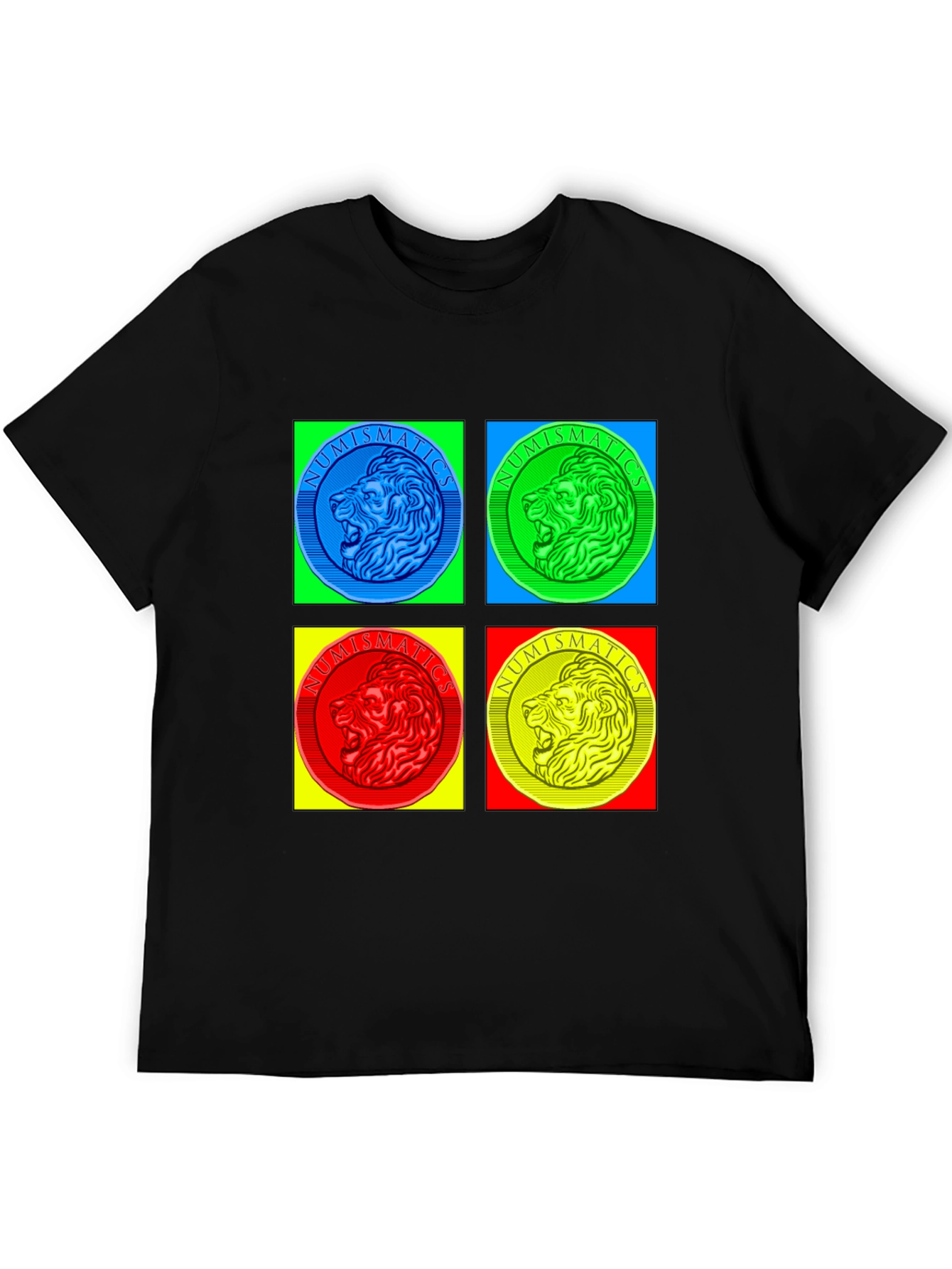 Numismatics Lion T-Shirt - Pop Art Style