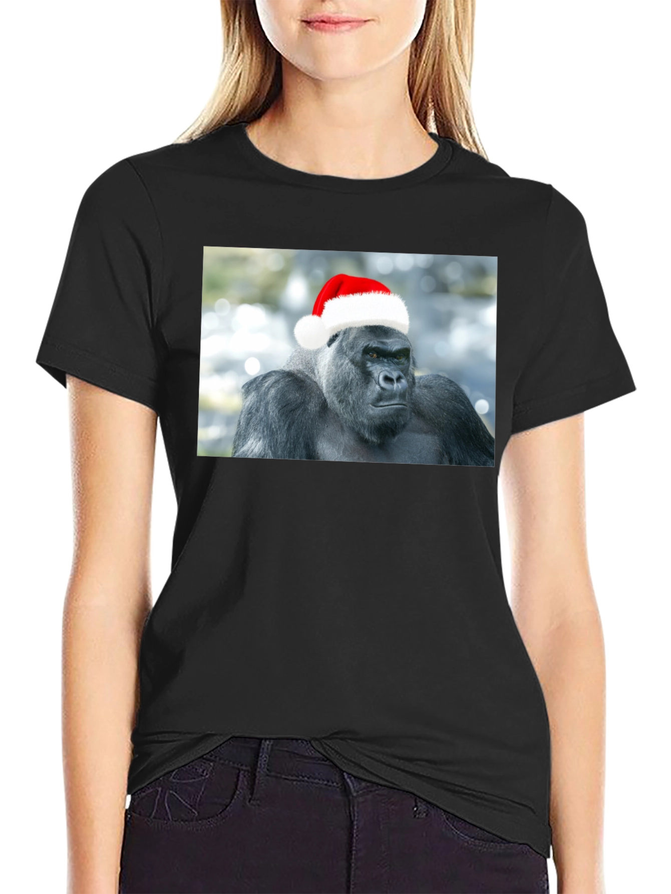 Santa Gorilla T-Shirt - Holiday Humor