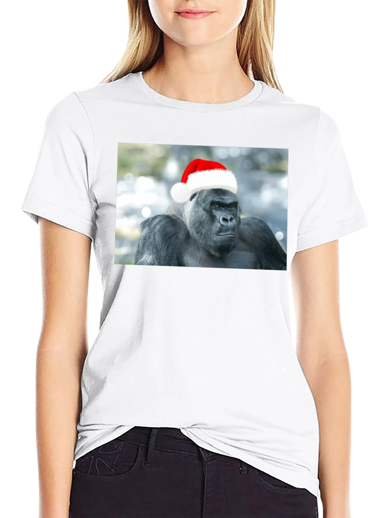 Santa Gorilla T-Shirt - Holiday Humor