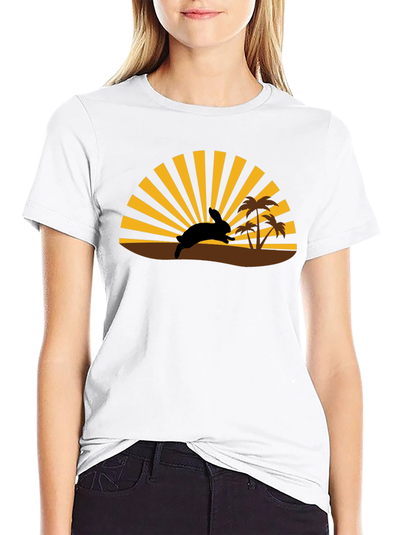 Island Sunset Rabbit T-Shirt