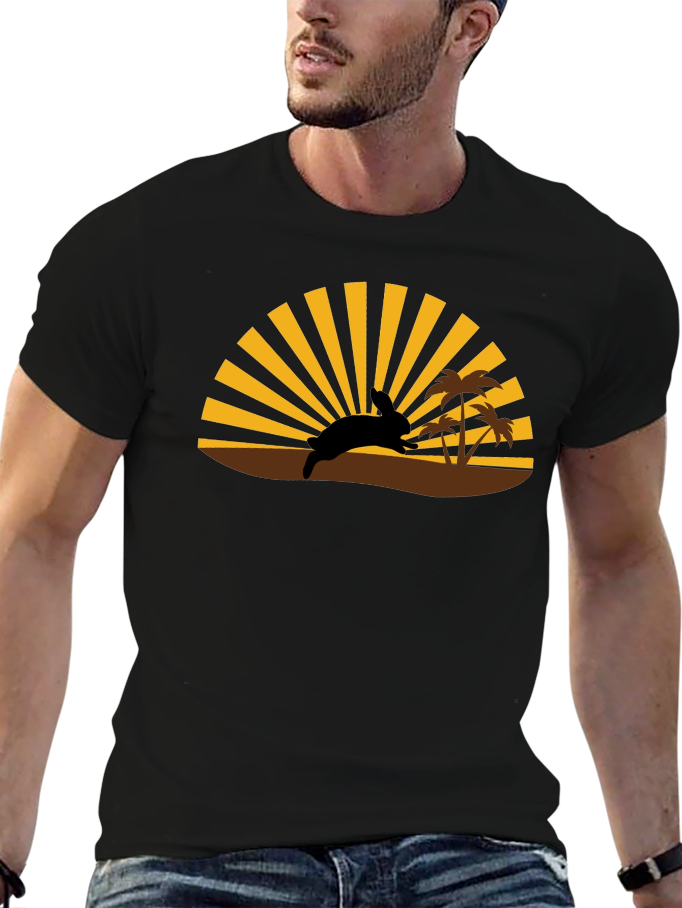 Island Sunset Rabbit T-Shirt