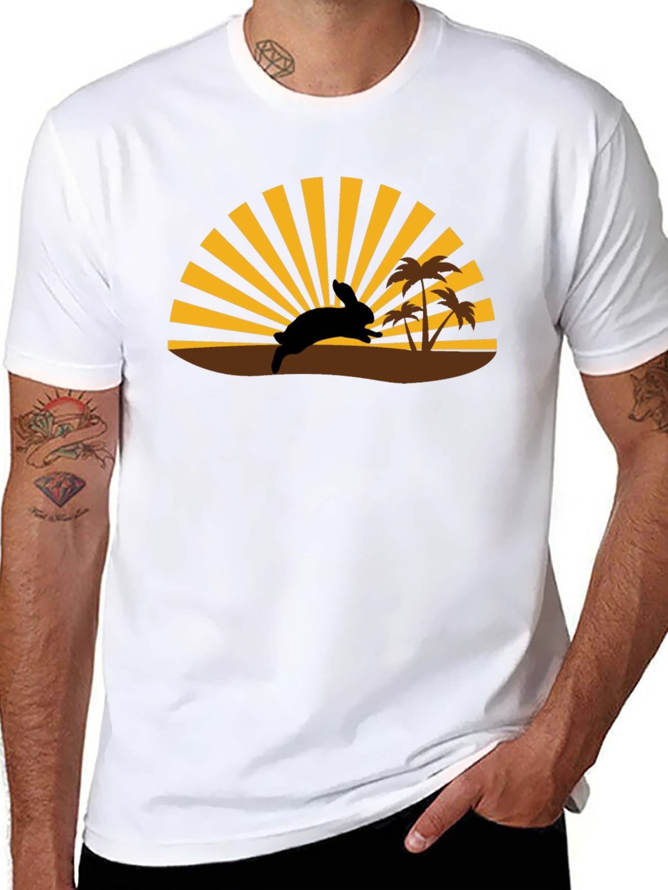 Island Sunset Rabbit T-Shirt