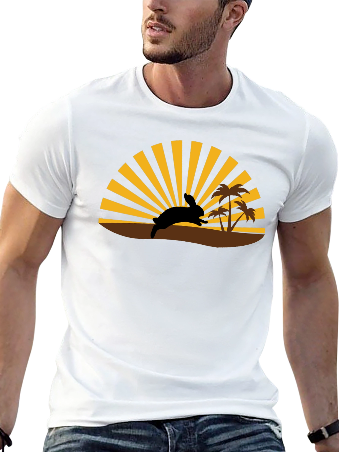 Island Sunset Rabbit T-Shirt