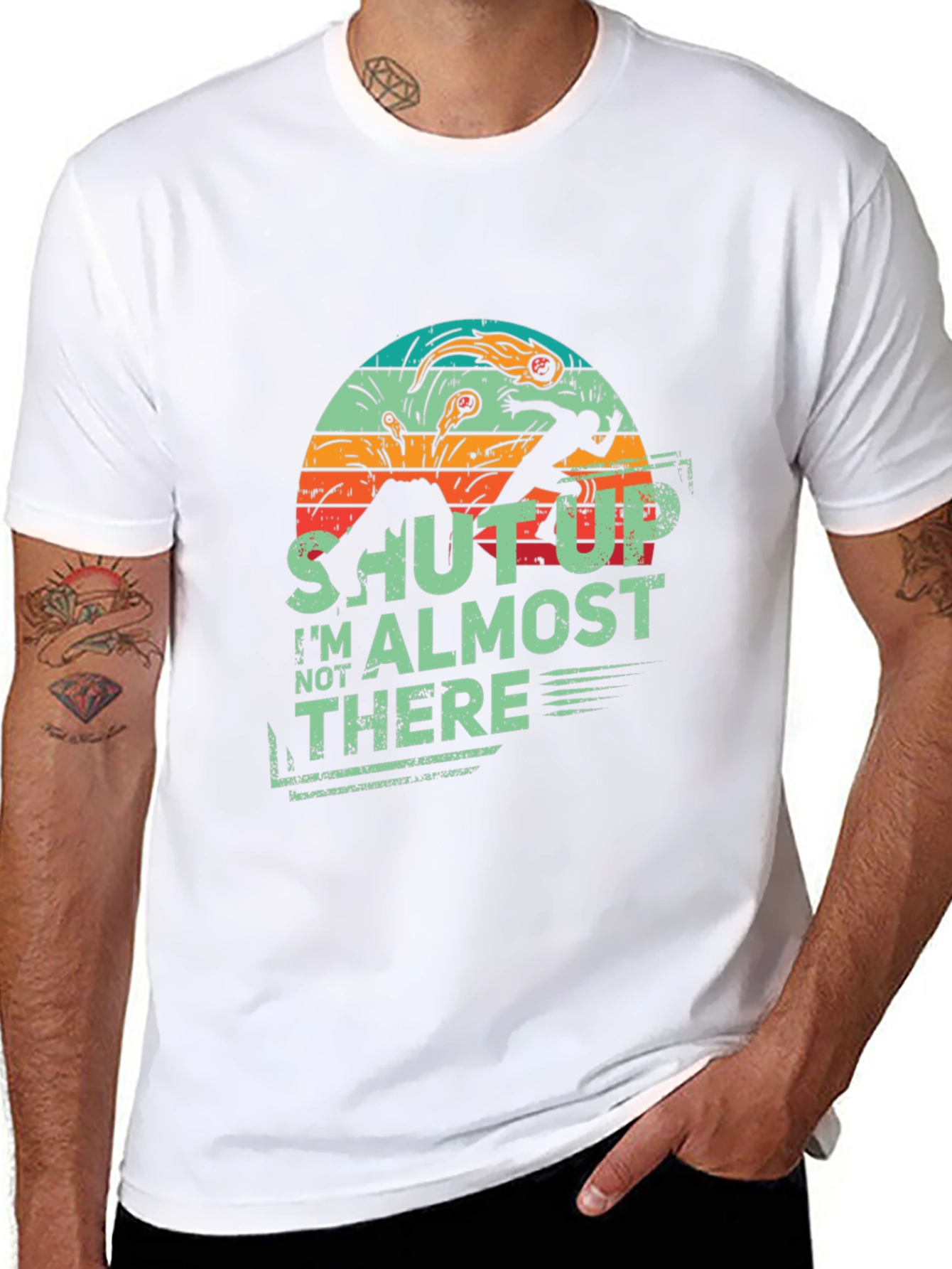Shut Up Im Almost There Retro Style Tee