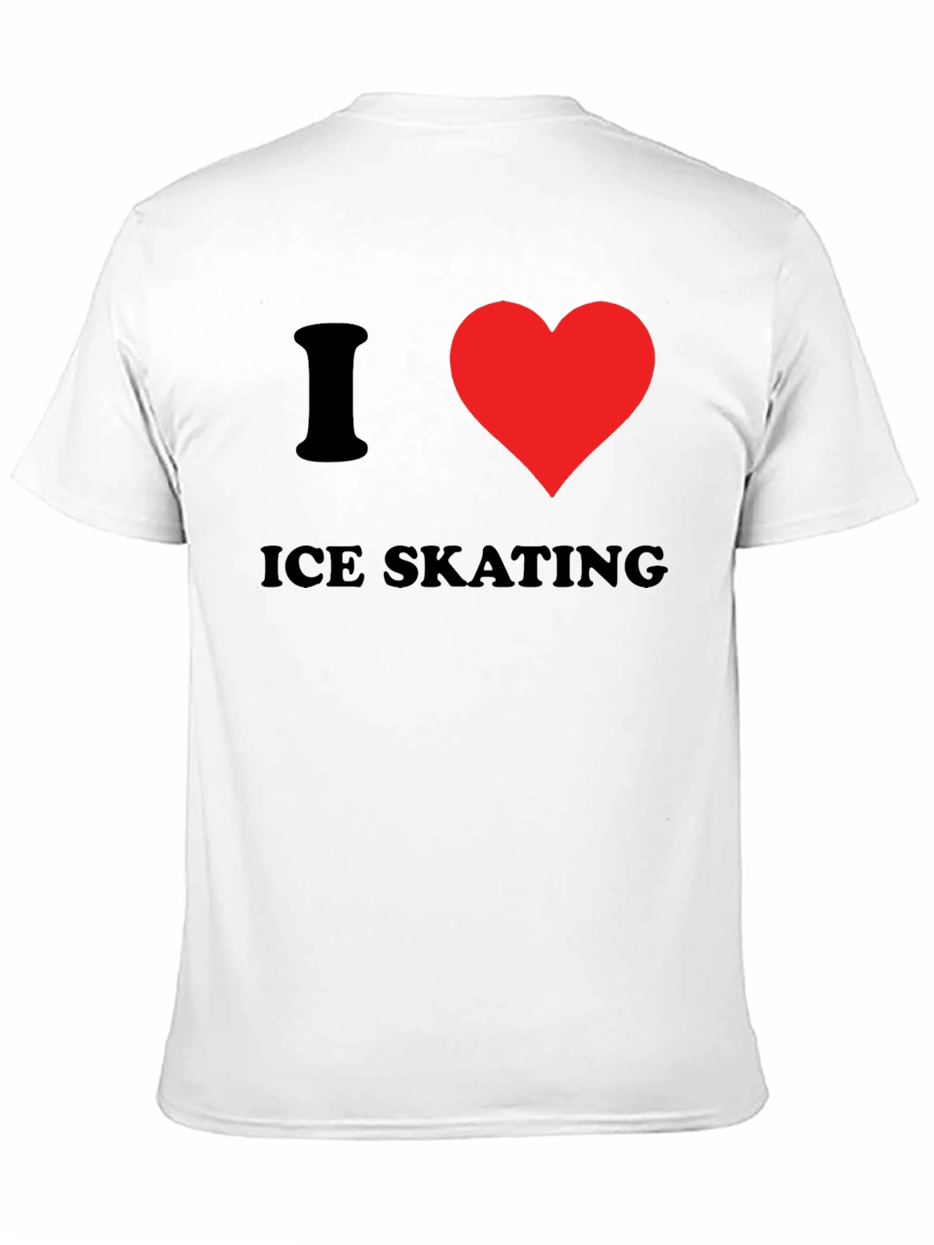 I Heart Ice Skating T-Shirt - Black Cotton Tee