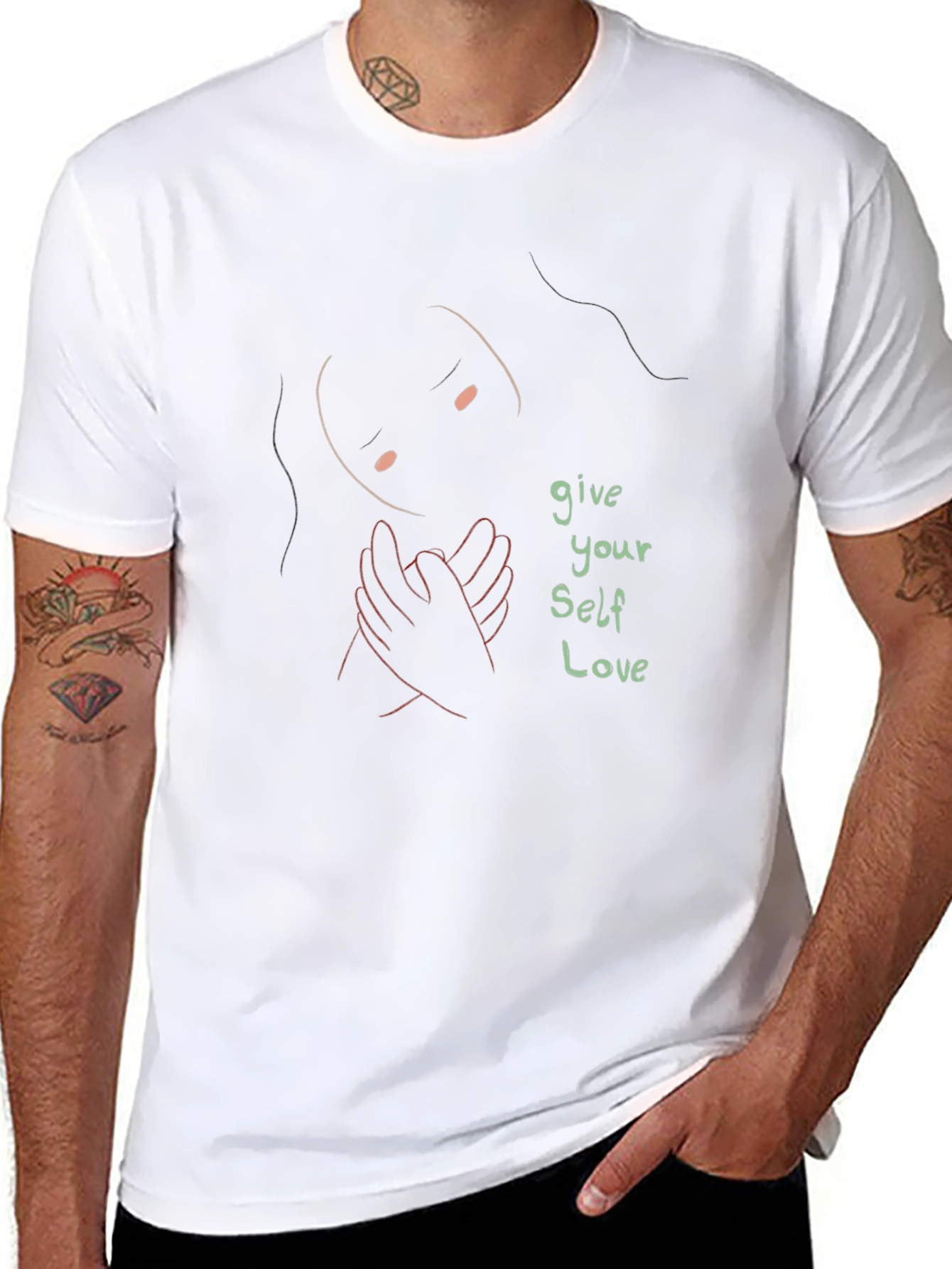 Give Yourself Love Graphic Tee - Black