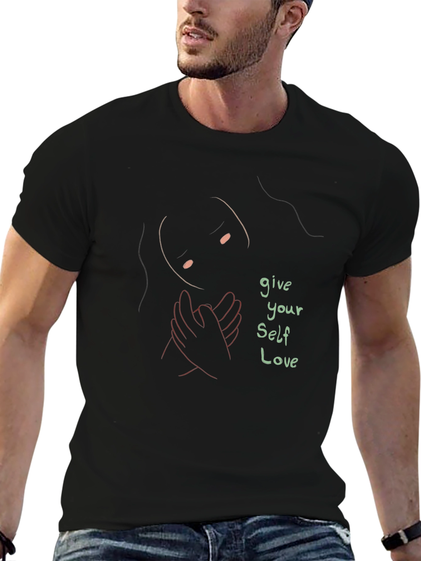 Give Yourself Love Graphic Tee - Black