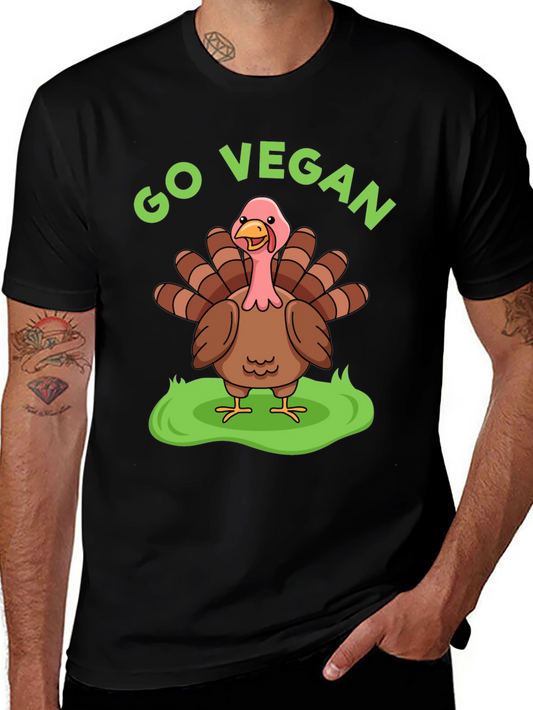 Go Vegan Turkey T-Shirt - Thanksgiving Humor