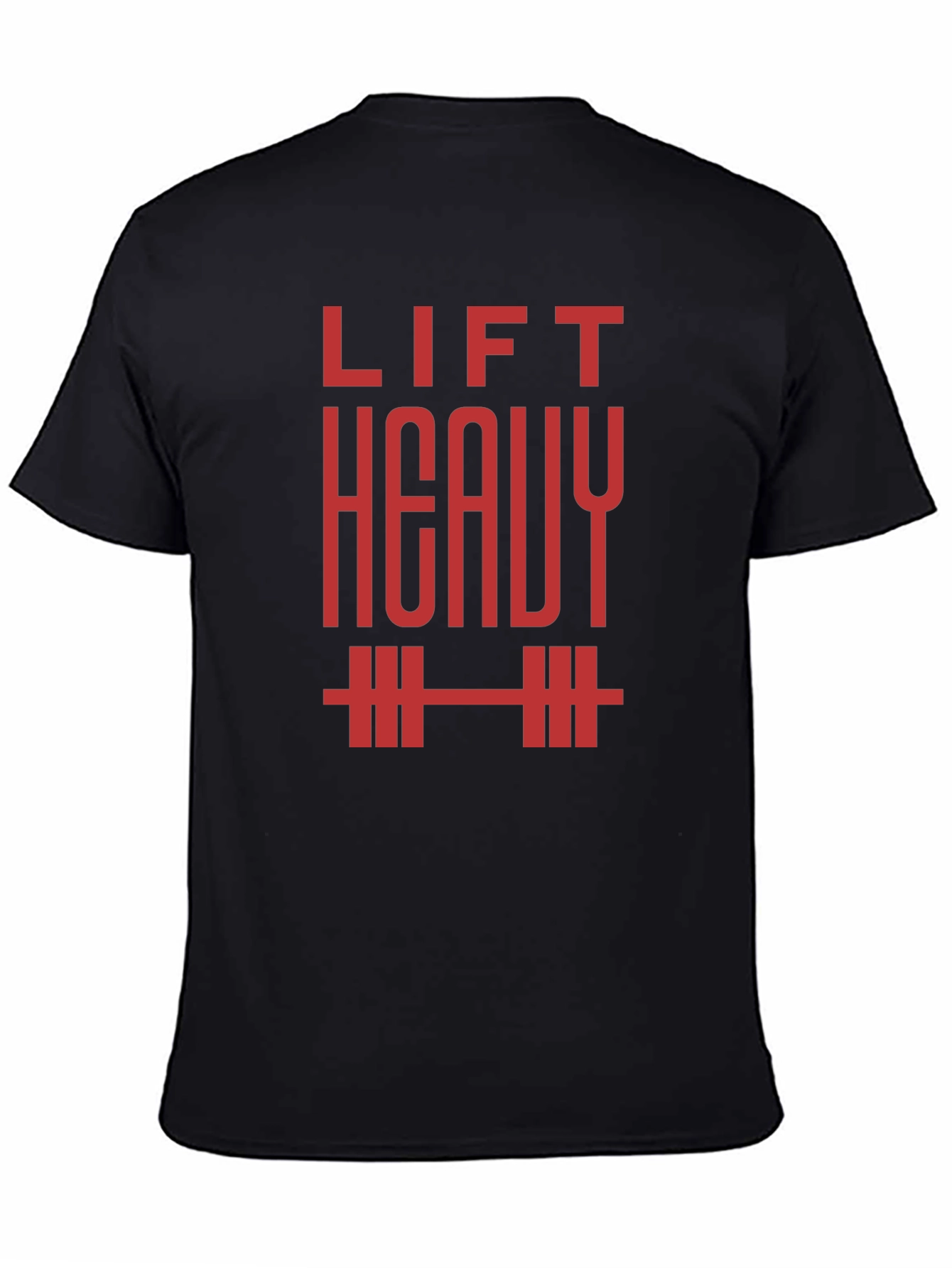 Lift Heavy T-Shirt - Red Graphic on Black