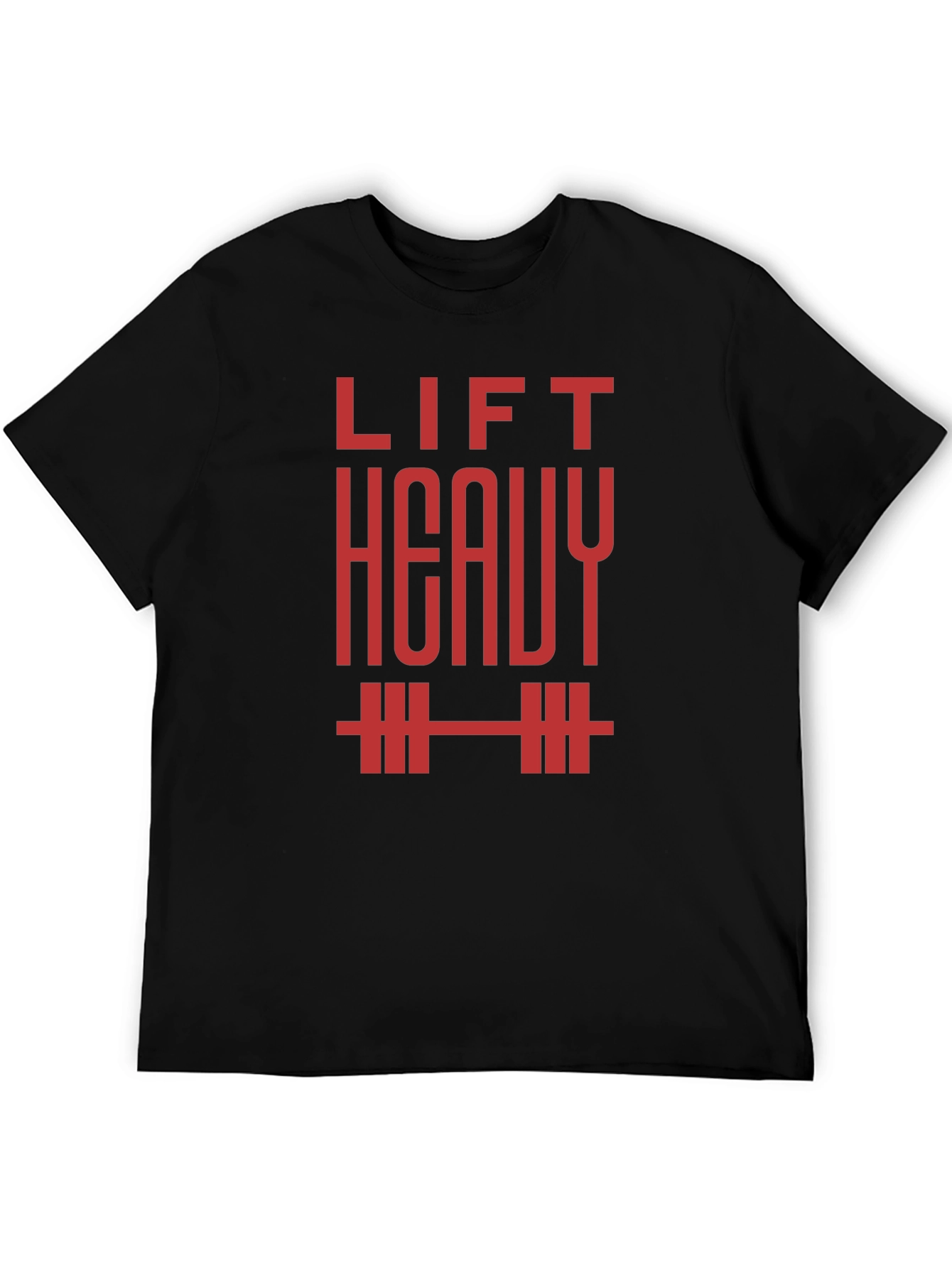 Lift Heavy T-Shirt - Red Graphic on Black