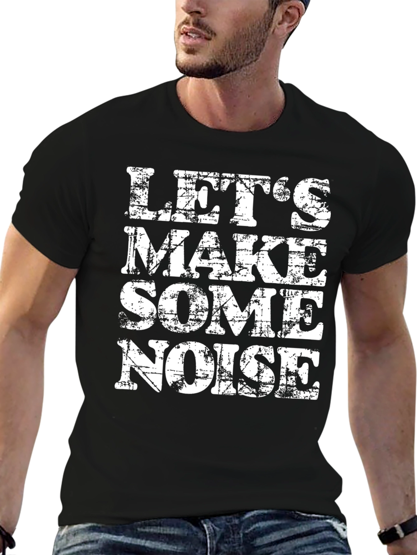Lets Make Some Noise Graphic Tee - Black T-Shirt