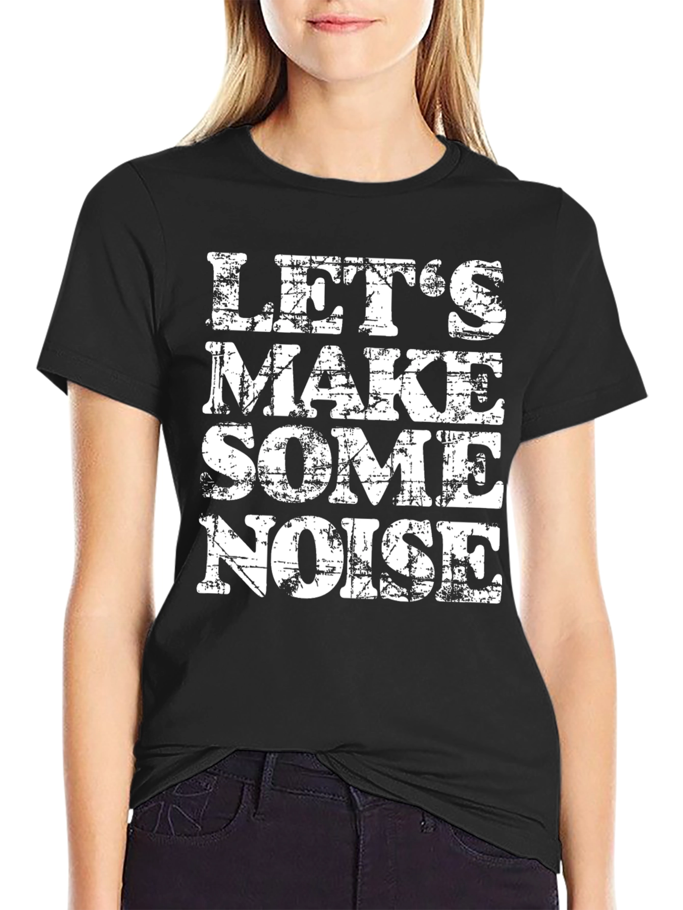 Lets Make Some Noise Graphic Tee - Black T-Shirt