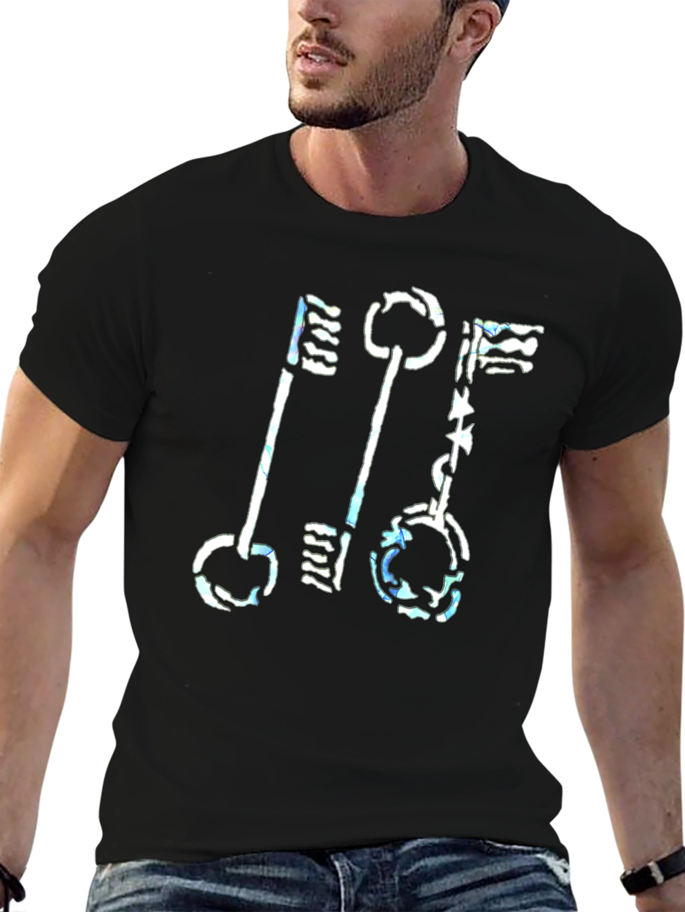 Cool Keys Graphic Black Tee