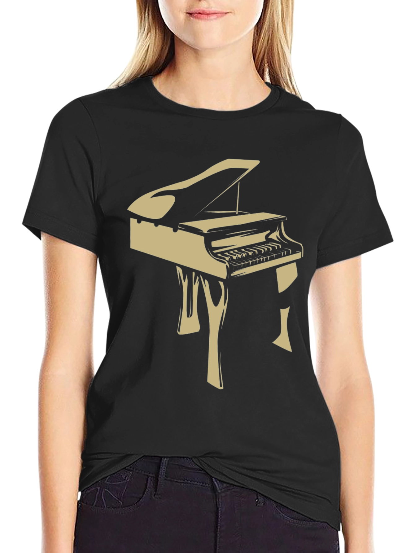 Piano Graphic Tee - Music Lover T-Shirt